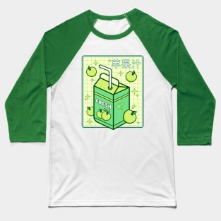 Kawaii Apple Juice Box Cute Juice Lover Baseball T-Shirt